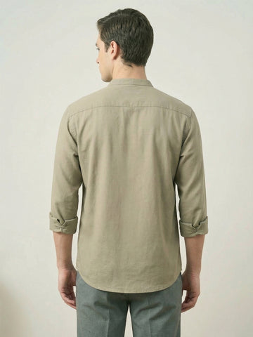 FluidLinen: Fluid Linen Breathable Solid Casual Shirt
