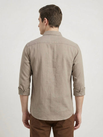 Penta-ProWeave: Rare Linen Blend 2-Way Stretch Floral Embroidered Smart Casual Shirt