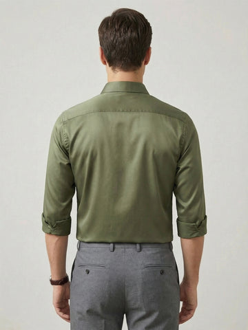 SoftLustre: Satin Finish Soft Solid Party Shirt