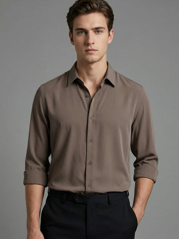 AirX: Wrinkle Free 4-Way Stretch Solid Formal Shirt