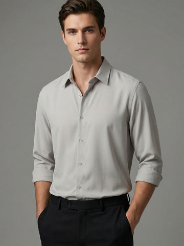 AirX: Wrinkle Free 4-Way Stretch Solid Formal Shirt