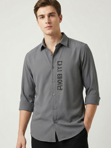 AirX: Wrinkle Free 4-Way Stretch Abstract Printed Casual Shirt