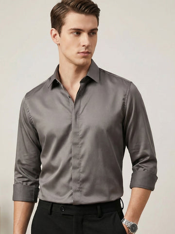 SoftLustre: Satin Finish Soft Solid Party Shirt