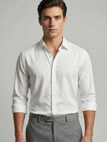 AirX: Wrinkle Free 4-Way Stretch Solid Formal Shirt