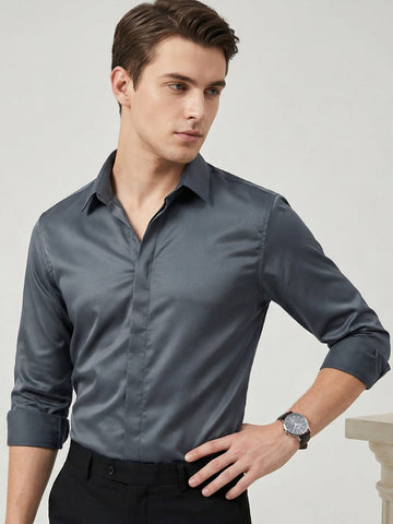 SoftLustre: Satin Finish Soft Solid Party Shirt