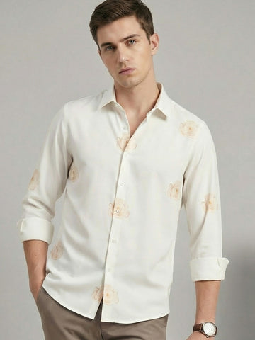 AirX: Wrinkle Free 4-Way Stretch Floral Printed Casual Shirt
