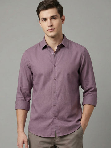 Penta-ProWeave: Rare Linen Blend 2-Way Stretch Solid Smart Casual Shirt