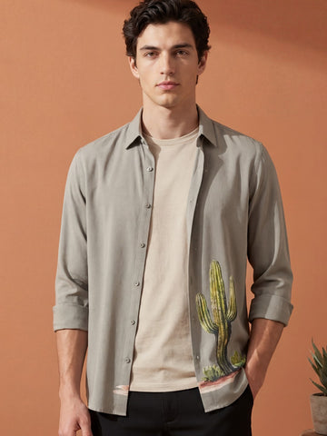 AirX: Wrinkle Free 4-Way Stretch Printed Casual Shirt