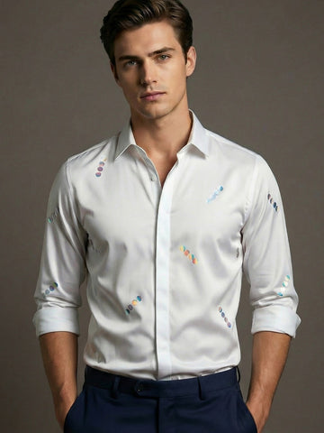 SatinPro-Lite: Satin 2-Way Stretch Foil Printed Party Shirt