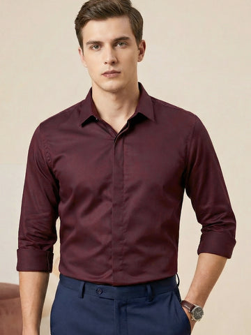 SoftLustre: Satin Finish Soft Solid Party Shirt