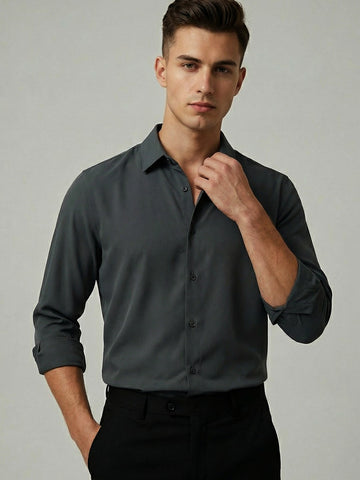 AirX: Wrinkle Free 4-Way Stretch Solid Formal Shirt