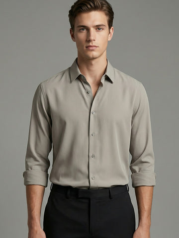 AirX: Wrinkle Free 4-Way Stretch Solid Formal Shirt