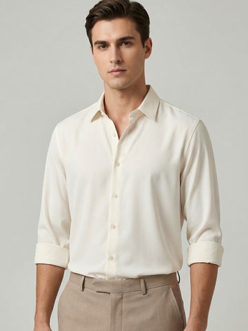 AirX: Wrinkle Free 4-Way Stretch Solid Formal Shirt