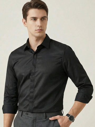 SoftLustre: Satin Finish Soft Solid Party Shirt