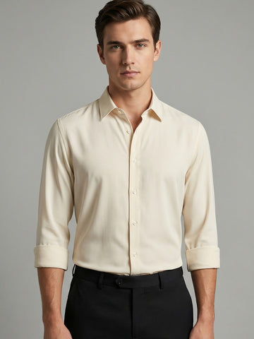 AirX: Wrinkle Free 4-Way Stretch Solid Formal Shirt