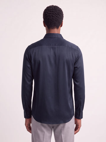 Solid Non-Iron Fluidic Navy Shirt
