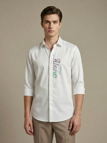 SatinPro-Lite: Satin 2-Way Stretch Foil Printed Party Shirt