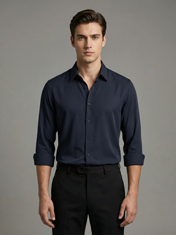 AirX: Wrinkle Free 4-Way Stretch Solid Formal Shirt