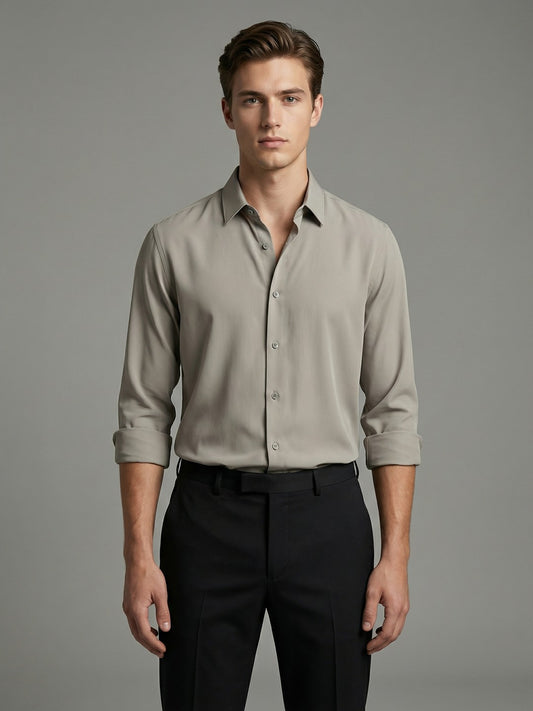 AirX: Wrinkle Free 4-Way Stretch Solid Formal Shirt