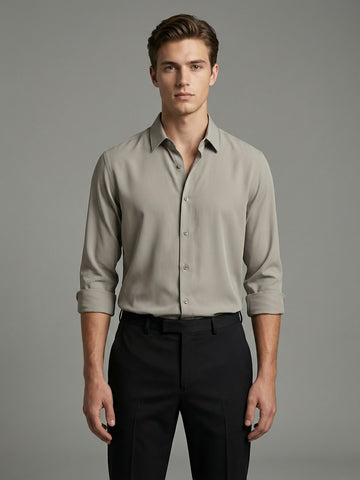 AirX: Wrinkle Free 4-Way Stretch Solid Formal Shirt