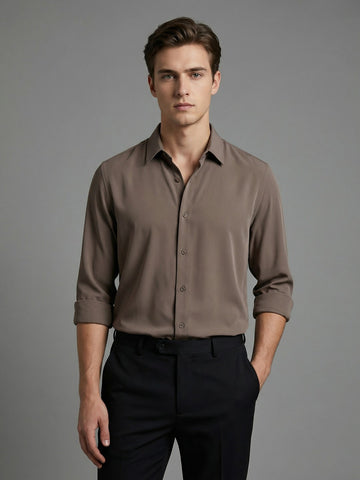 AirX: Wrinkle Free 4-Way Stretch Solid Formal Shirt