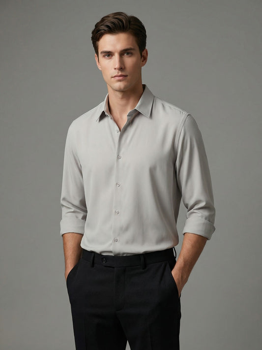 AirX: Wrinkle Free 4-Way Stretch Solid Formal Shirt
