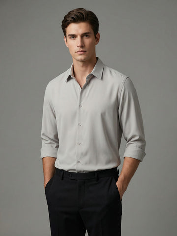 AirX: Wrinkle Free 4-Way Stretch Solid Formal Shirt