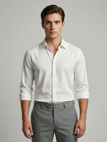 AirX: Wrinkle Free 4-Way Stretch Solid Formal Shirt