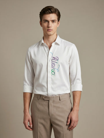 SatinPro-Lite: Satin 2-Way Stretch Foil Printed Party Shirt