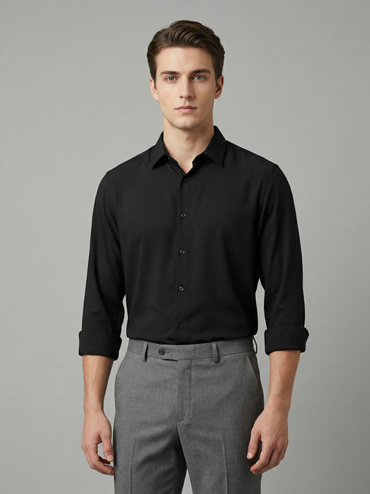 AirX: Wrinkle Free 4-Way Stretch Solid Formal Shirt