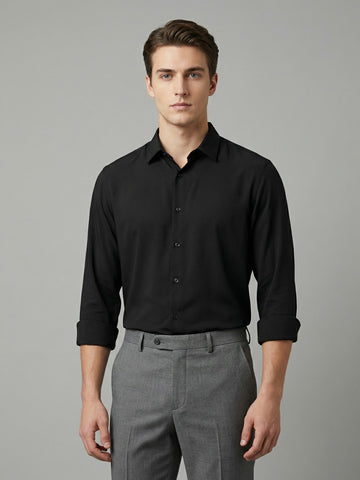 AirX: Wrinkle Free 4-Way Stretch Solid Formal Shirt