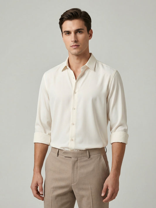 AirX: Wrinkle Free 4-Way Stretch Solid Formal Shirt