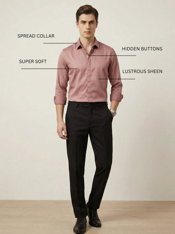 SoftLustre: Satin Finish Soft Solid Party Shirt