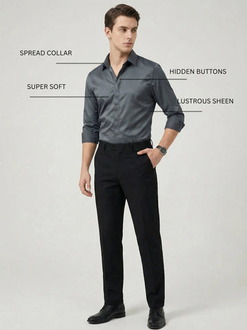 SoftLustre: Satin Finish Soft Solid Party Shirt