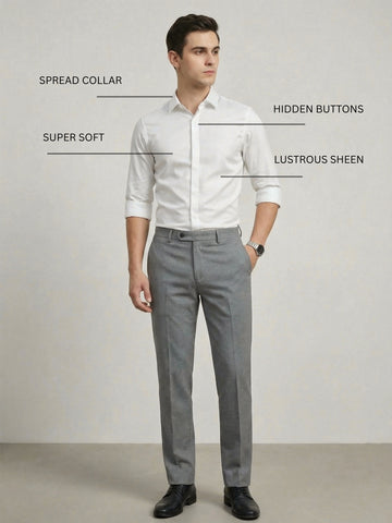 SoftLustre: Satin Finish Soft Solid Party Shirt