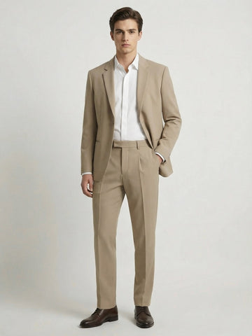 K-Blaze: Satin Finish 4-Way Stretch Solid Formal Blazer