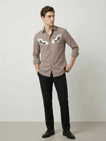 AirX: Wrinkle Free 4-Way Stretch Printed Casual Shirt