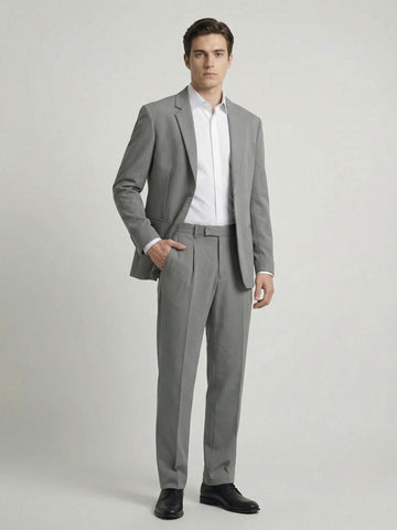 K-Blaze: Satin Finish 4-Way Stretch Solid Formal Blazer