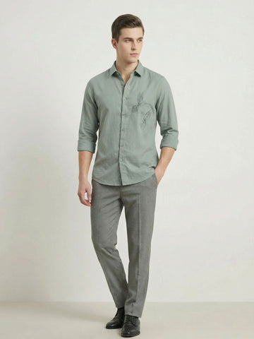 Penta-ProWeave: Rare Linen Blend 2-Way Stretch Embroidered Smart Casual Shirt