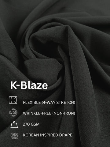 K-Blaze: Satin Finish 4-Way Stretch Solid Formal Blazer