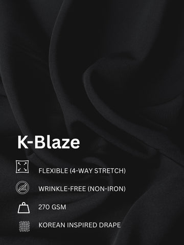 K-Blaze: Satin Finish 4-Way Stretch Solid Formal Blazer