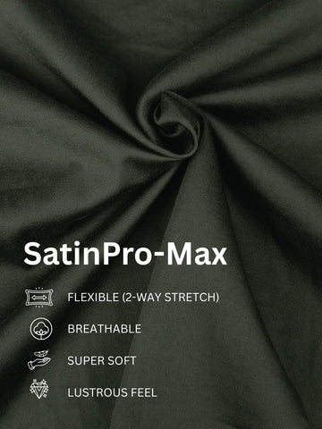 SatinPro-Max: Cotton Satin 2-Way Stretch Animal Foil Printed Party Shirt
