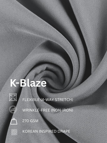 K-Blaze: Satin Finish 4-Way Stretch Solid Formal Blazer