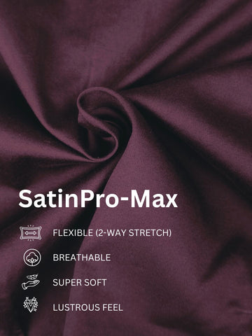 SatinPro-Max: Cotton Satin 2-Way Stretch Printed Formal Shirt