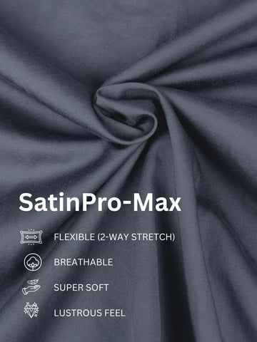 SatinPro-Max: Cotton Satin 2-Way Stretch Geometric Foil Printed Party Shirt