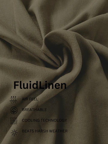 FluidLinen: Fluid Linen Breathable Solid Casual Shirt