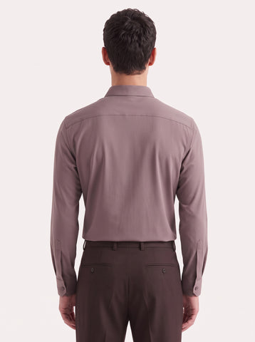 Solid Airy Non-Iron Mud Grey Shirt