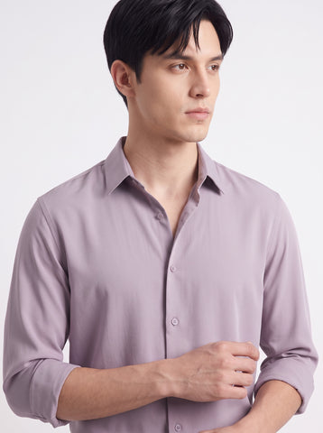 Solid Non-Iron Fluidic Dusty Lavendar Shirt