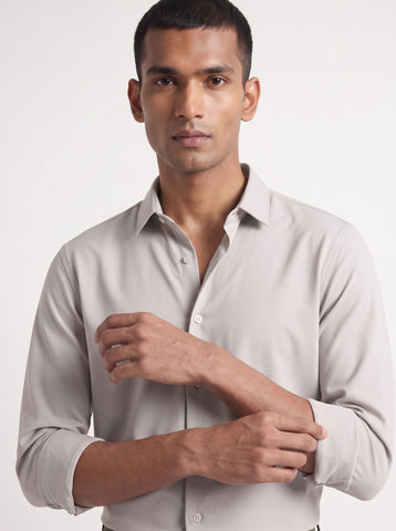 Solid Airy Non-Iron Ivory Shirt