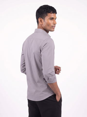 Solid Airy Non-Iron Grey Shirt